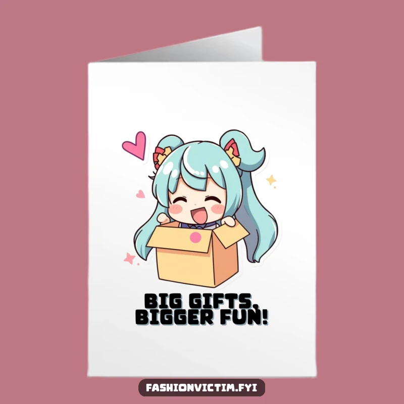 Free Printable Birthday Card: Giant Gift Joy! Funny Unboxing Hilarious Design