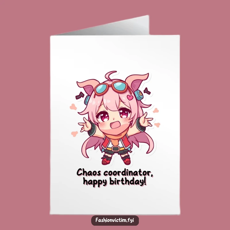 Free Printable Funny Birthday Card: Wildly Accessorized Character for a Laughable Downloadable Gift