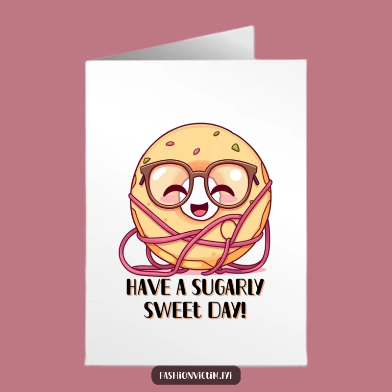 Free Printable Funny Doughnut Birthday Card - Giggles & Yarn Chaos Downloadable Gift