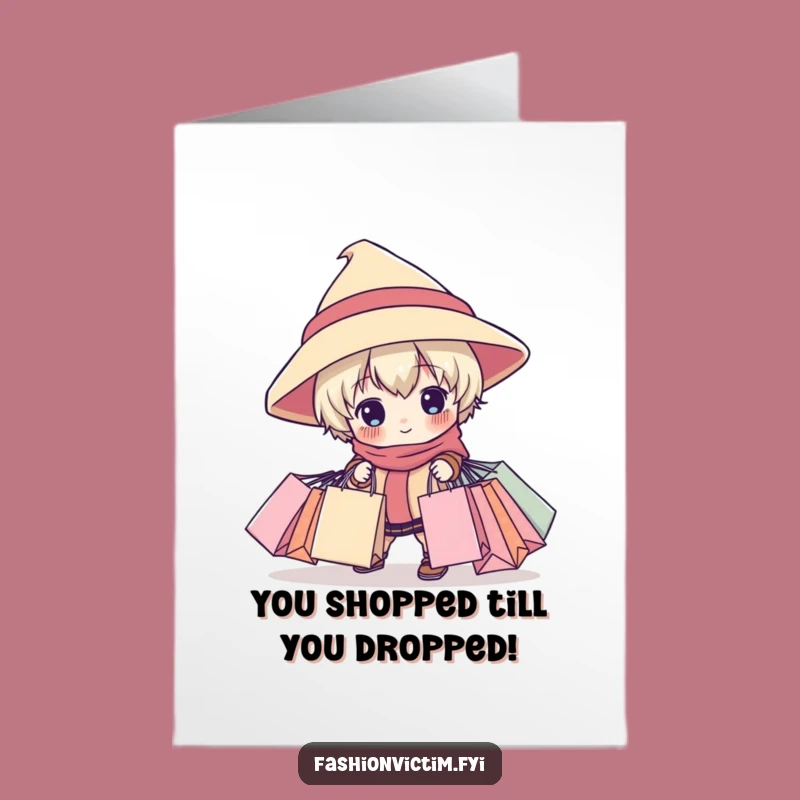 Free Printable Congrats Card: Hilarious Tripping Shopper Child - DIY Celebration!