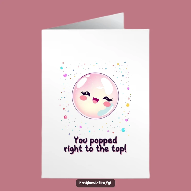 Free Printable Congrats Card: Popping Bubble Celebration Congrats Download