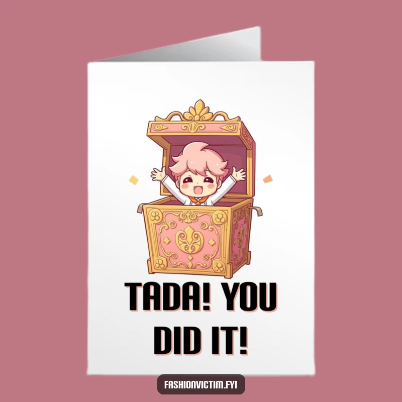 Free Printable Congrats Card: Bursting Box of Awesome Achievement
