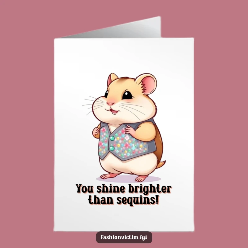 Free Printable Congrats Card: Tiny Vest Hamster, a Hilarious Downloadable Gift of Success