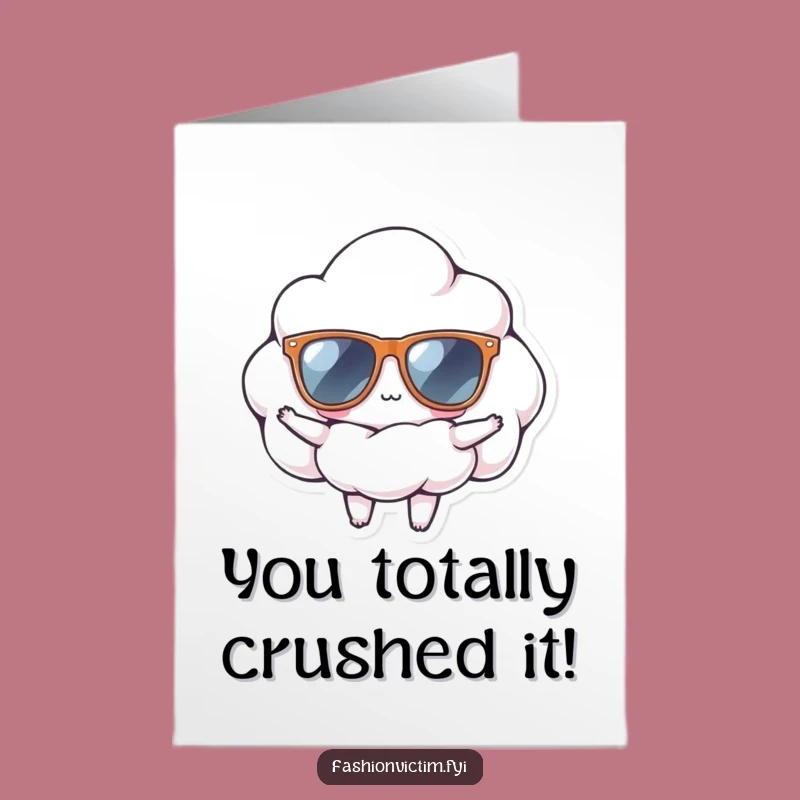 Free Printable Congrats Card: Cool Cloud Sunglasses, Celebrate with Style