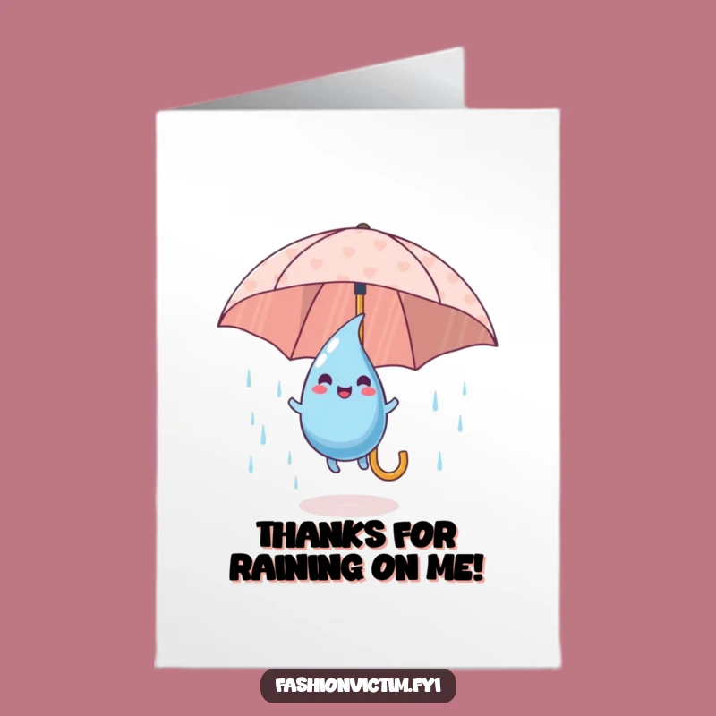 Thank You! Free Printable Raindrop Card for Showing Appreciation
