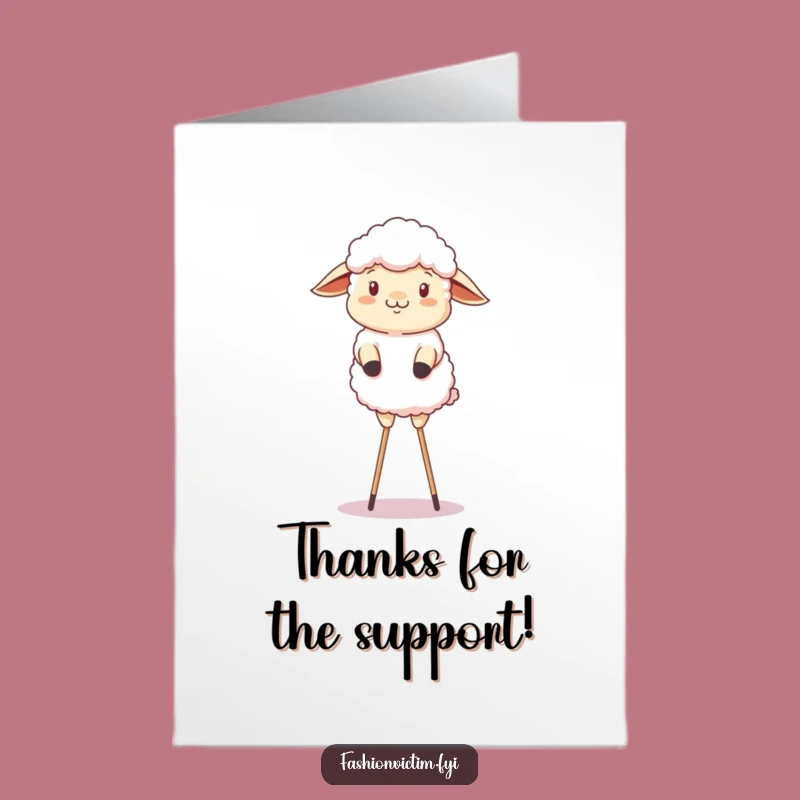Free Printable Thank You Card: Sheep Stilts Balance DIY Gift Downloadable