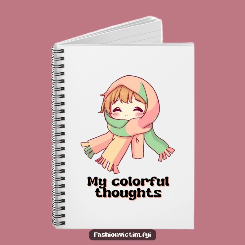 Funny Bubbly Notebook: Long Colorful Scarf Journal