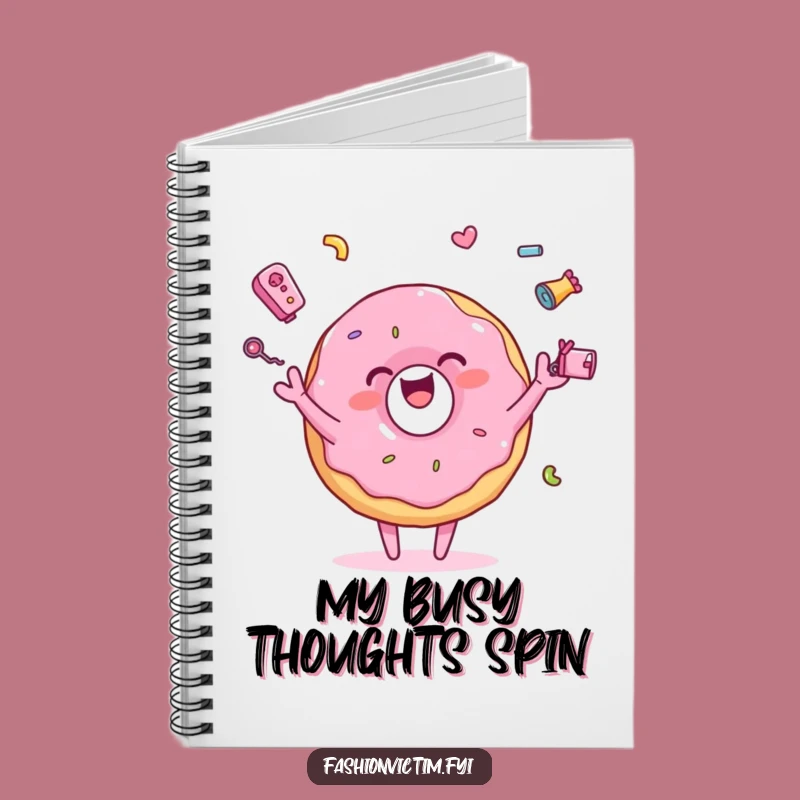 Funny Juggling Donut Notebook: Colorful Journal for Ideas