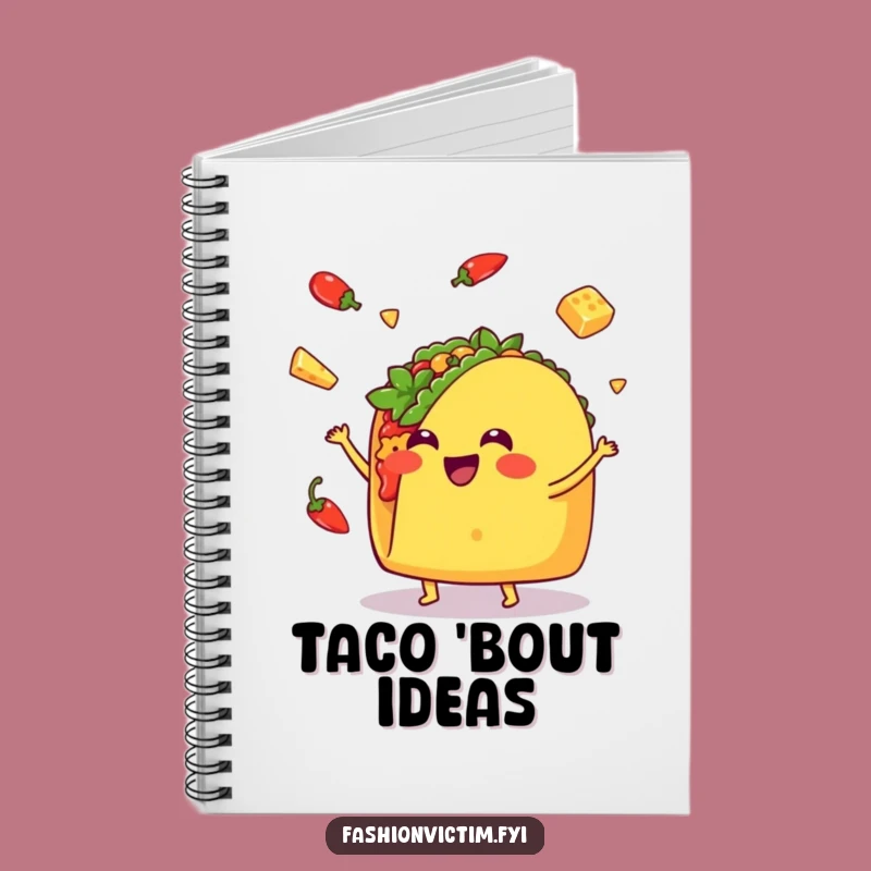 Funny Kawaii Taco Notebook - Jot Down Ideas with Joyful Flair!