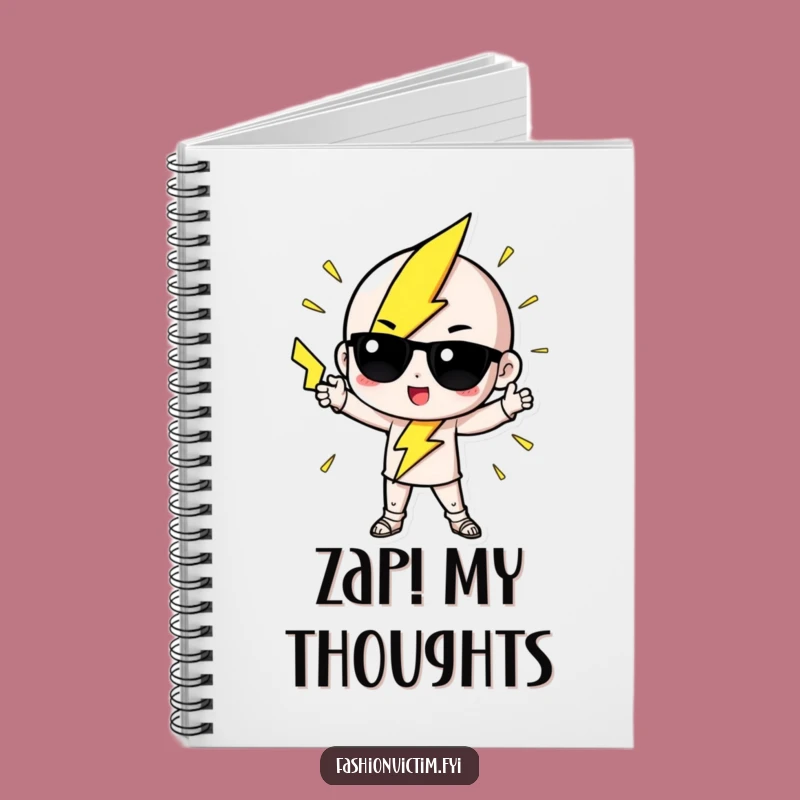 Funny Lightning Notebook: Chic Electric Pose Journal