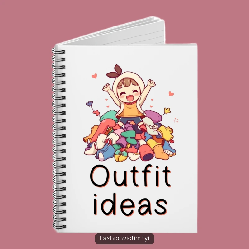 Funny Notebook: Document Your Adventures in a Pile of Colorful Clothes