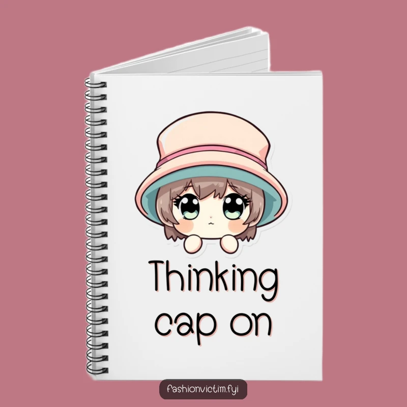 Funny Peeking Hat Notebook, Journal Your Hidden Thoughts