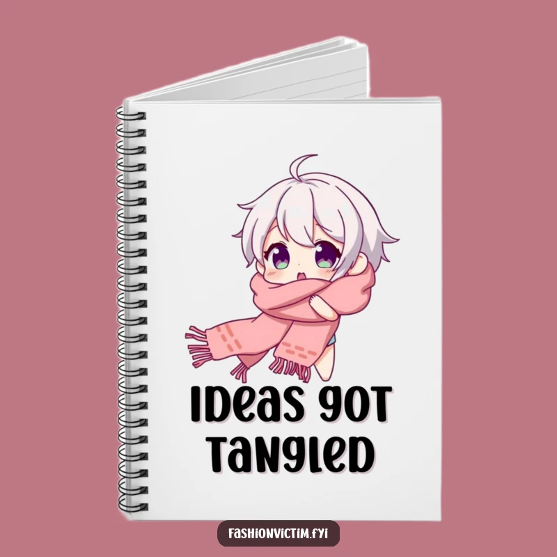 Funny Scarf Tangle Notebook: Beaming Character's Surprise Ideas