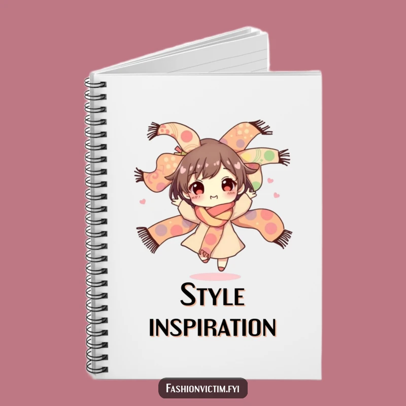 Funny Notebook: Journal Your Style with a Happy Scarf Spinner