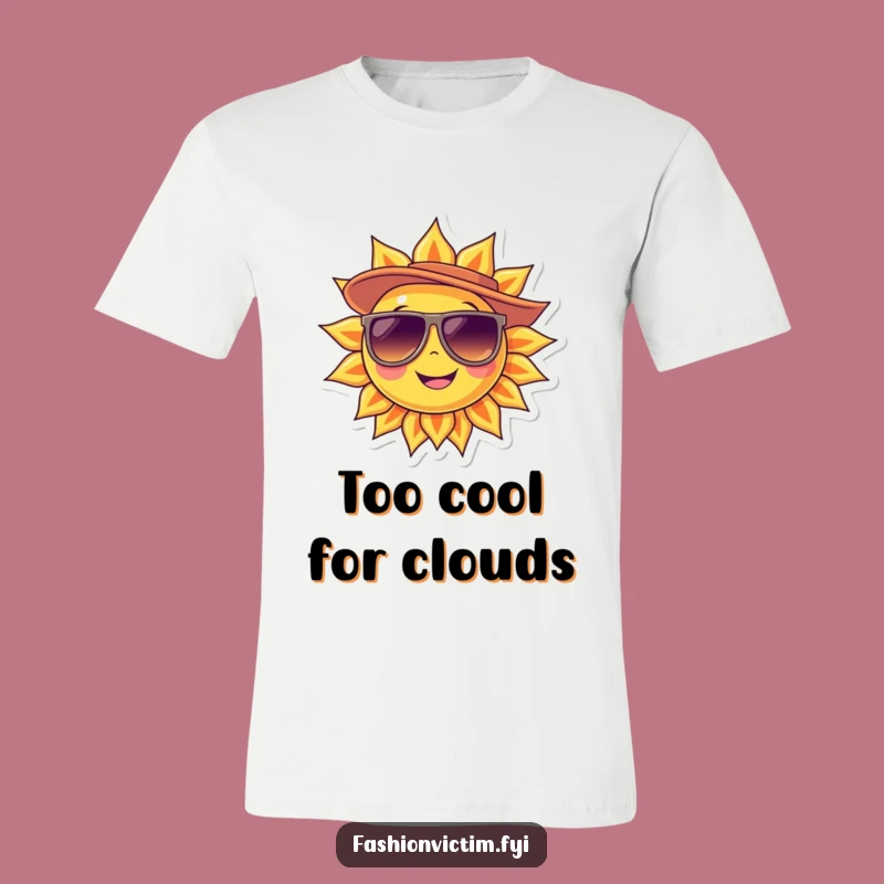 Funny Cool Sun T-Shirt: Sunglasses Hat Summer Vibes Gift