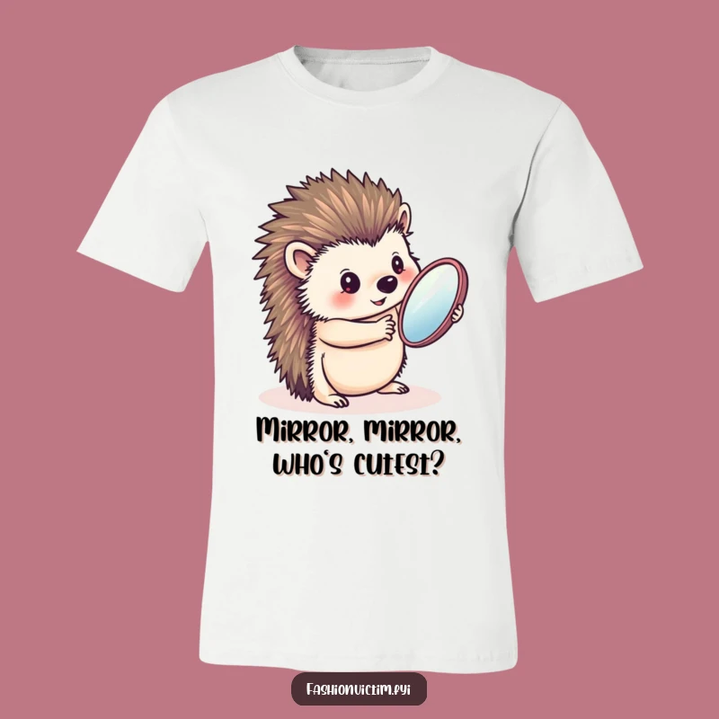 Funny Hedgehog Mirror T-Shirt: Embrace Your Inner Star
