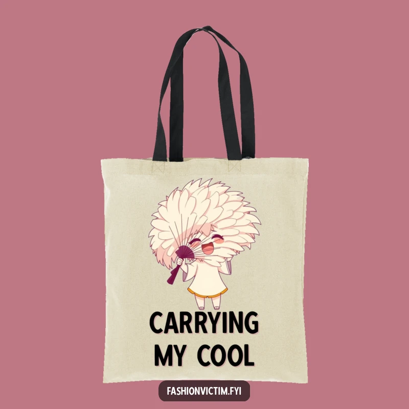 Funny Feathery Fan Tote Bag, Carry Your Enthusiasm in Style