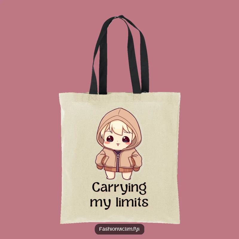 Funny Tote Bag: Tight Jacket Struggle, Chic Carry-all for Fashion-Conscious Jokers