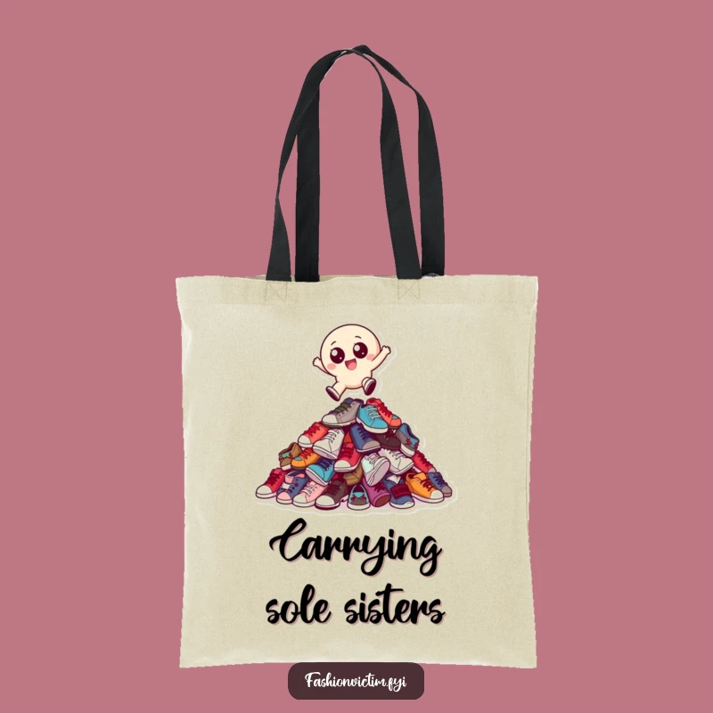 Funny Shoe Jumper Tote Bag: Stylish Shoe Lover's Carryall, Perfect Funny Gift