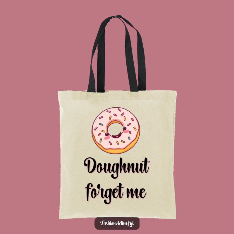 Funny Kawaii Donut Tote Bag - Carry Your Treats with a Spin!